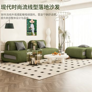 嵌入式組合沙發客廳懶人沙發大坐深低矮沙發多人座休閒可組合：圖片 4