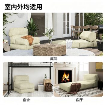翻折沙發躺椅摺疊可躺可坐單人休閒椅午休閱讀追劇小戶型多功能：圖片 4
