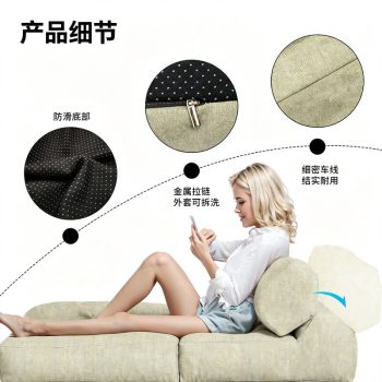 翻折沙發躺椅摺疊可躺可坐單人休閒椅午休閱讀追劇小戶型多功能：圖片 5